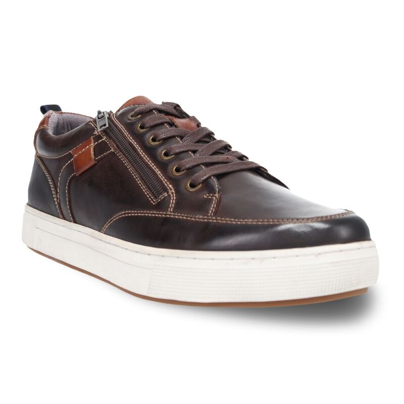 プロペット メンズ シューズ スニーカー レザー Propet Karsten Men's Leather Sneakers Brown ブラウン