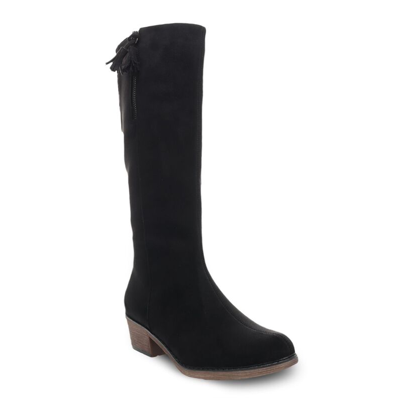 プロペット レディース シューズ ブーツ・レインブーツ スエード Propet Rider Women'suede Knee-High Boots Black ブラック