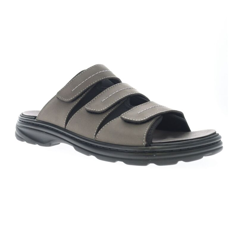 プロペット メンズ シューズ サンダル Propet Hatcher Men'slide Sandals Dark Gray グレー｜ReVida 店