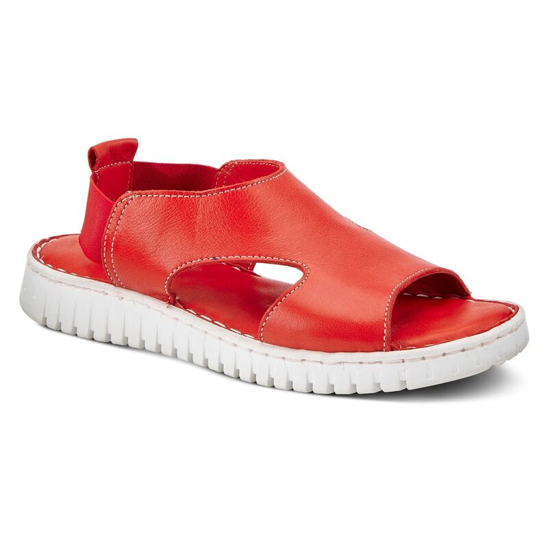 スプリングステップ レディース シューズ サンダル レザー Spring Step Abadessa Women's Leather Slingback Sandals Red レッド