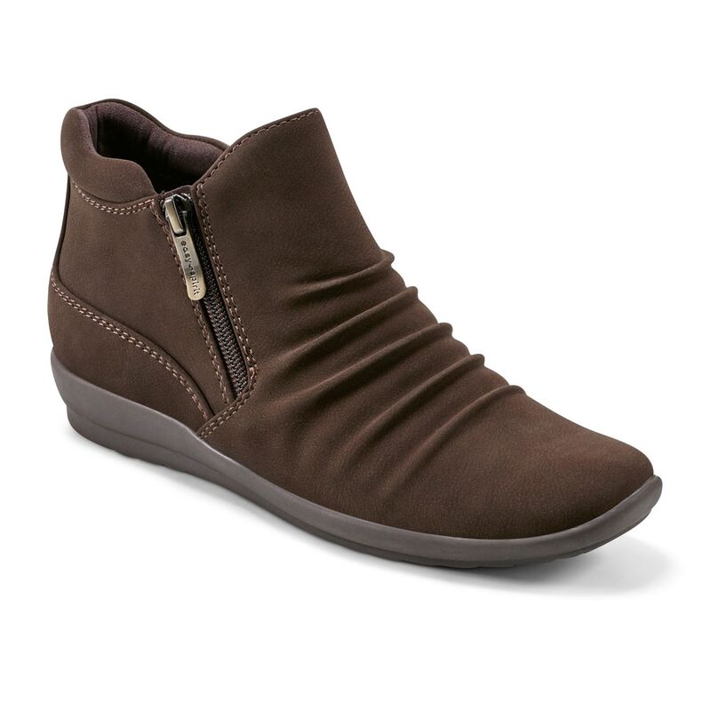 イージースピリット レディース シューズ ブーツ・レインブーツ ギャザー Easy Spirit Aleta Women's Ruched Wedge Booties Dark Brown ブラウン 15,961円