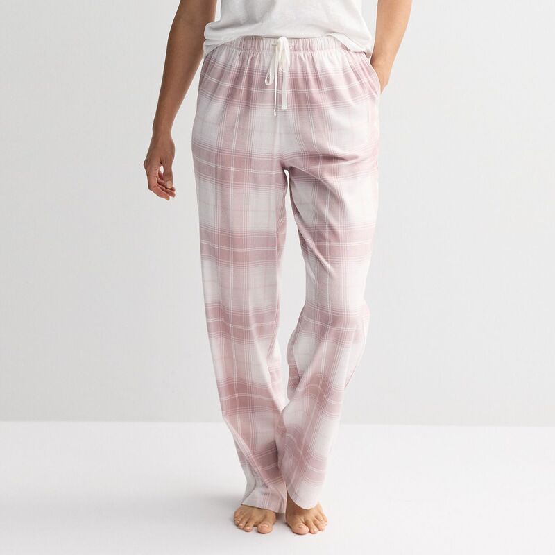 ソノマ レディース アンダーウェア ナイトウェア パンツ トール Women's Tall Sonoma Goods For Life Flannel Pajama Pants Ivory Dream Plaid アイボリー