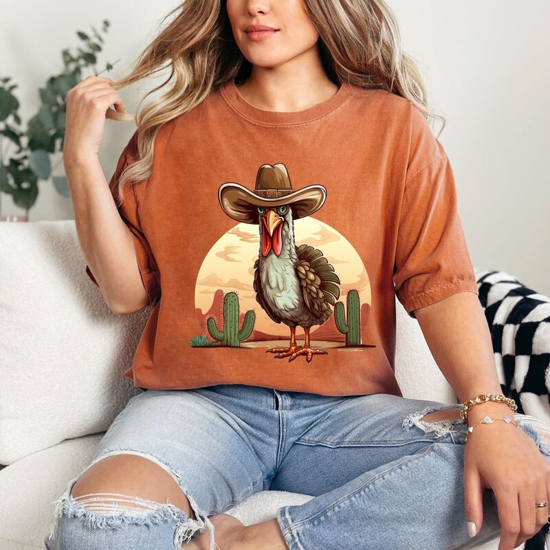 Simply Sage Market レディース トップス ティーシャツ Simply Sage Marketurkey Bird Western Garment Dyed Tee Yam サルヴィア Tシャツ・カットソー-トップス-レディースファッション