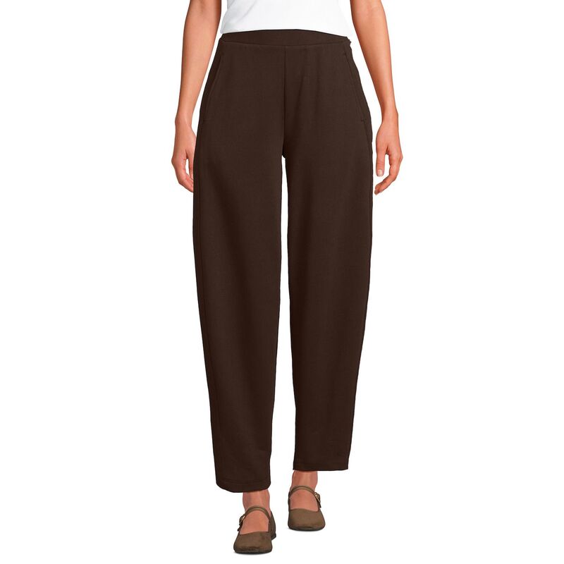 ランズエンド レディース ボトムス カジュアルパンツ アンクル Women's Lands' End High Rise Barrel Ankle Pants Rich Coffee コーヒー｜ReVida 店