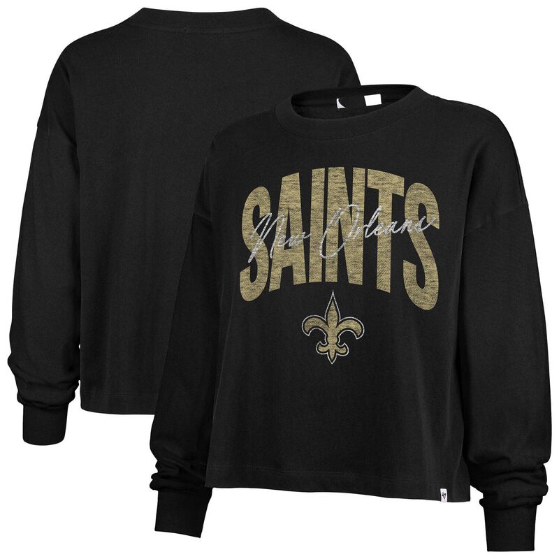 フォーティセブンブランド レディース トップス Tシャツ 47 Brand Women's '47 Black New Orleansaints Muse Sydney Long Sleeve T-Shirt Snt Black ブラック