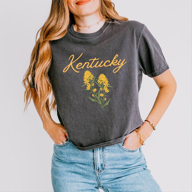 Simply Sage Market レディース トップス ティーシャツ Simply Sage Market Kentucky Flower Colorful Boxy Crop Topepper サルヴィア レディースファッション-Tシャツ・カットソー-トップス