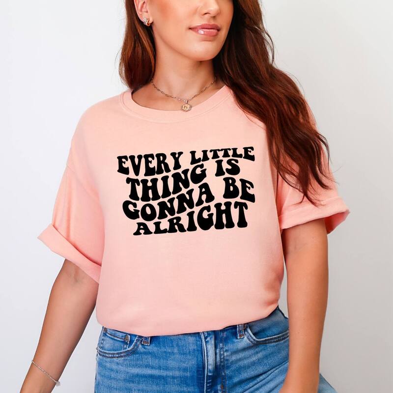 Simply Sage Market レディース トップス ティーシャツ Simply Sage Market Every Little Thing Wavy Garment Dyed Tee Peachy サルヴィア Tシャツ・カットソー-レディースファッション-トップス