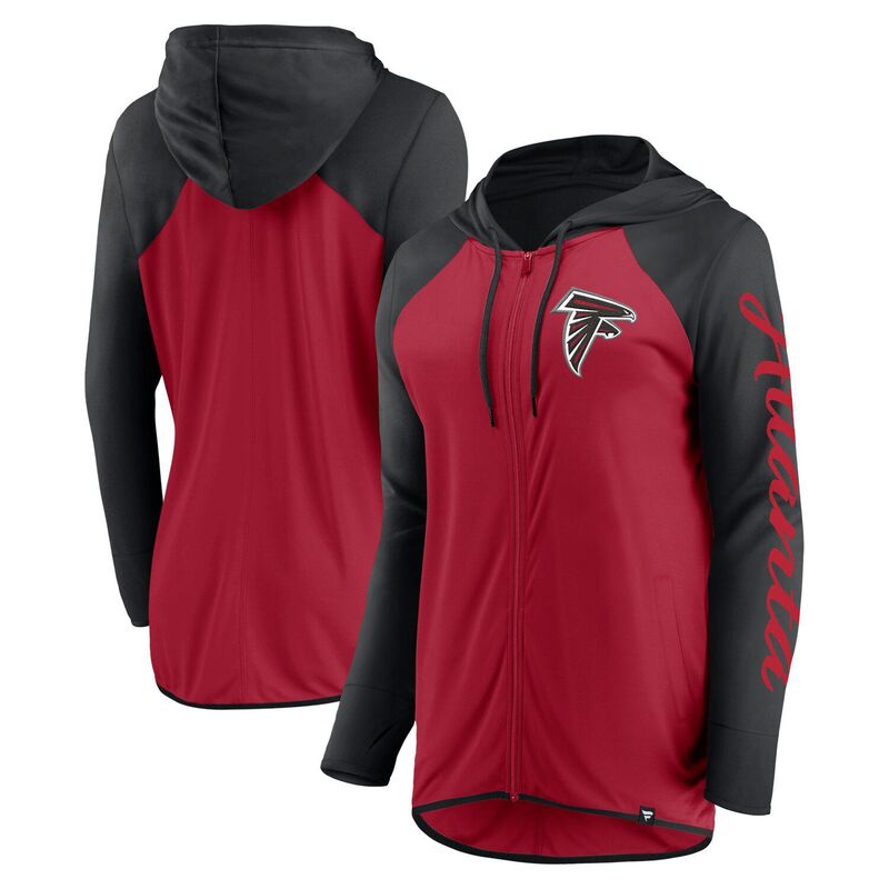 ファナティクス レディース トップス Tシャツ パーカー Women's Fanatics Red/Black Atlanta Falconscript Full-Zip Hoodie Fal Red レッド