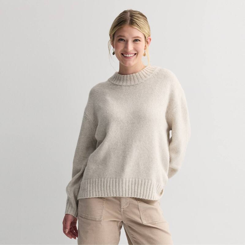 ソノマ レディース アウター ニット・セーター クルーネック Women'sonoma Goods For Life Cozy Crew Neck Pullover Sand Heather ヘザー
