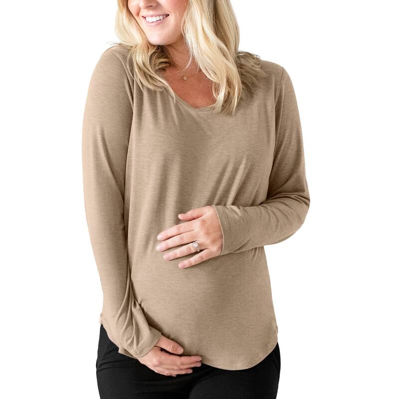 キンドリッド ブレイブリー レディース トップス Tシャツ マタニティ Maternity Kindred Bravely Long Sleeve Nursing T-Shirt Brown ブラウン