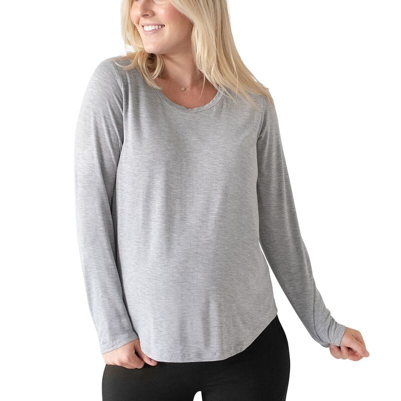 キンドリッド ブレイブリー レディース トップス Tシャツ マタニティ Maternity Kindred Bravely Long Sleeve Nursing T-Shirt Gray グレー