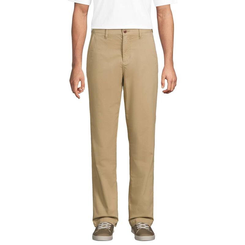 ランズ挙げ句の果て メンズ ボトムス 心地よいズボン下 Men\u0027s Lands\u0027 End Classic Fit Flannelined Chino Pants Khaki カーキ