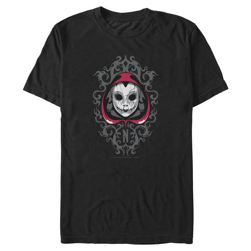 アニメキャラクター メンズ トップス Tシャツ トール グラフィック Licensed Character Big & Tall Wednesday Creepy Mask Graphic Tee Black ブラック