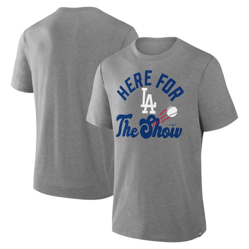 ファナティクス メンズ トップス Tシャツ Men's Fanatics Heather Gray Los Angeles Dodgers Nostalgia Tri-Blend T-Shirt Lad Grey グレー