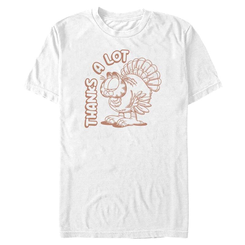 アニメキャラクター メンズ トップス Tシャツ トール グラフィック Licensed Character Big & Tall Garfield Thanks A Lot Graphic Tee White ホワイト