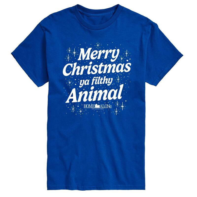 アニメキャラクター メンズ トップス Tシャツ トール グラフィック Licensed Character Big & Tall Home Alone Merry Christmas Ya Filthy Animal Graphic Tee Blue ブルー