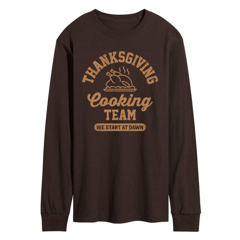 アニメキャラクター メンズ トップス Tシャツ グラフィック Licensed Character Men's Thanksgiving Cooking Team Long Sleeve Graphic Tee Dark Brown ブラウン｜ReVida 店