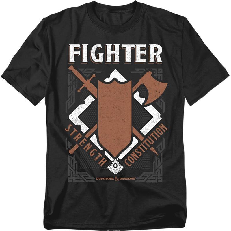 アニメキャラクター メンズ トップス Tシャツ トール グラフィック Licensed Character Big & Tall Original & Unrestoredungeons Andragons Fighter Graphic Tee Black ブラック
