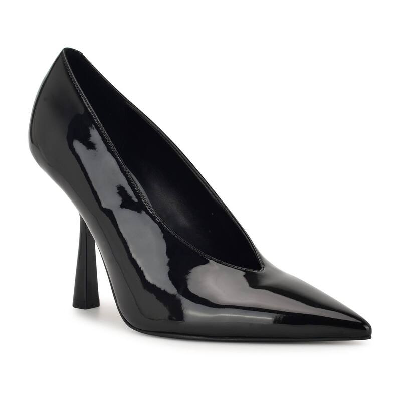 ナインウェスト レディース シューズ パンプス Nine West Korela Women's Pointy Toe Slip-On Dress Pumps Black Patent ブラック