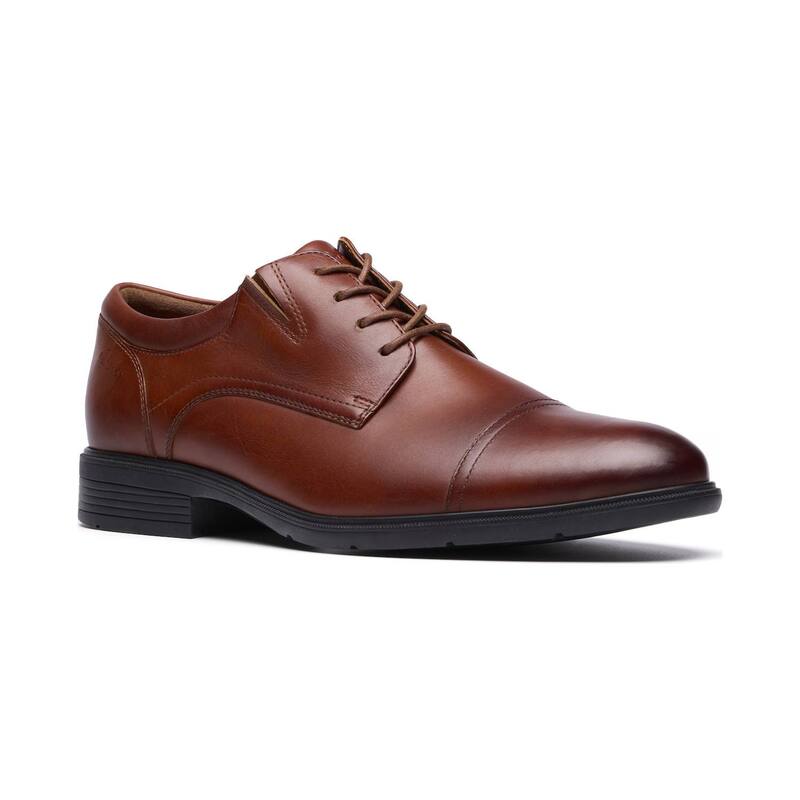 クラークス メンズ シューズ オックスフォード キャップ レザー Clarksteadwell Cap Men's Leather Dresshoes Dark Tan Leather タン