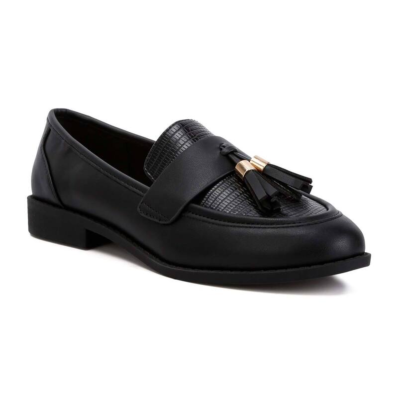 ロンドンラグ レディース シューズ スリッポン・ローファー London Rag Alibi Women's Tassel Detailoafers Black ブラック
