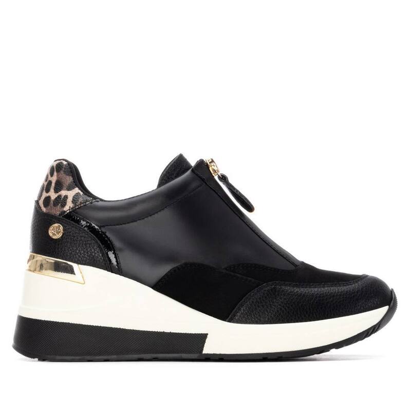 キシタイ レディース シューズ スニーカー XTI Women's Wedge Sneakers 144655 Black ブラック