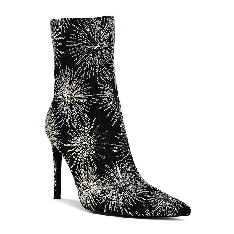 ロンドンラグ レディース シューズ ブーツ・レインブーツ スパンコール London Rag Oleander Women'sequin Stiletto Boots Black ブラック
