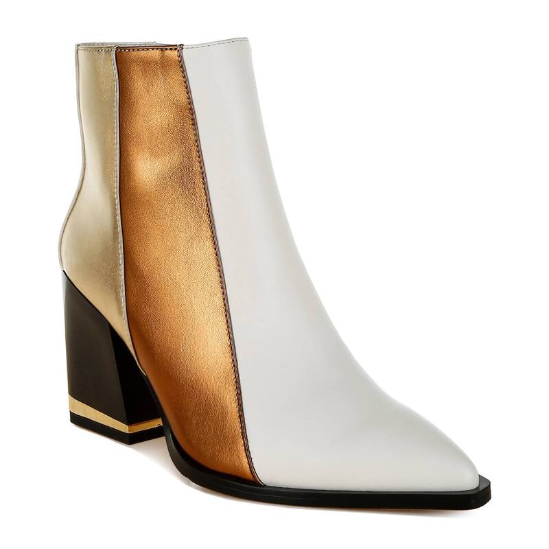 ロンドンラグ レディース シューズ ブーツ・レインブーツ ヒール London Rag Stemon Women's Block Heel Boots Off White オフホワイト