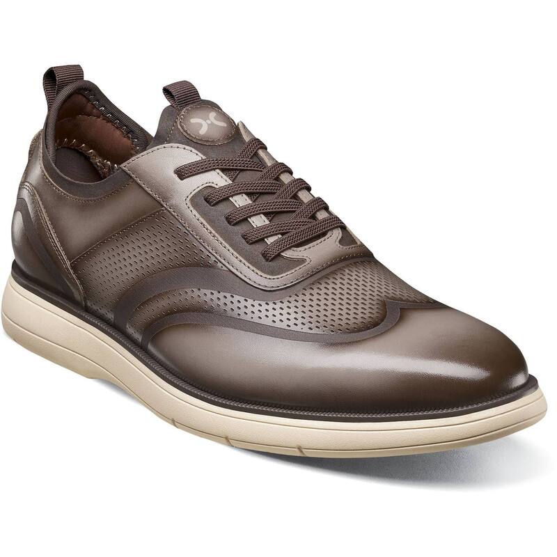 ステイシーアダムス メンズ シューズ オックスフォード ウィングチップ スニーカー レース Stacy Adams Edgewood Men Wingtip Elastic Lace-Up Sneakers Taupe トープ