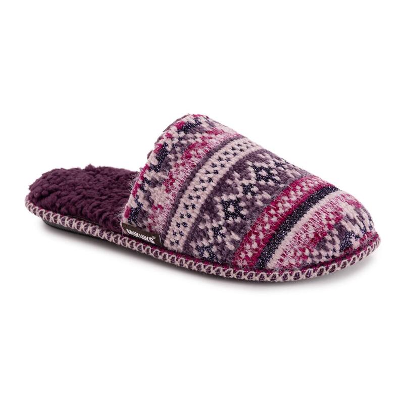 ムクルクス レディース シューズ サンダル MUK LUKS Ashlie Women'scuff Slippers Purple Fairisle パープル