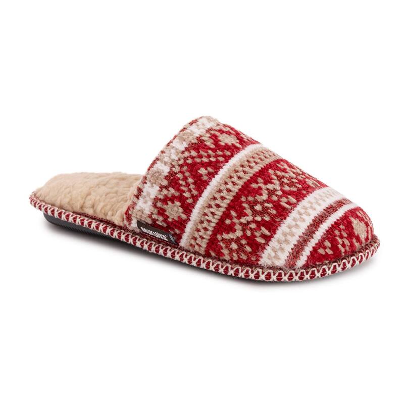 ムクルクス レディース シューズ サンダル MUK LUKS Ashlie Women\u0027scuff Slippers Red Fairisle 赤いこと レディース靴-コンフォートサンダル-靴