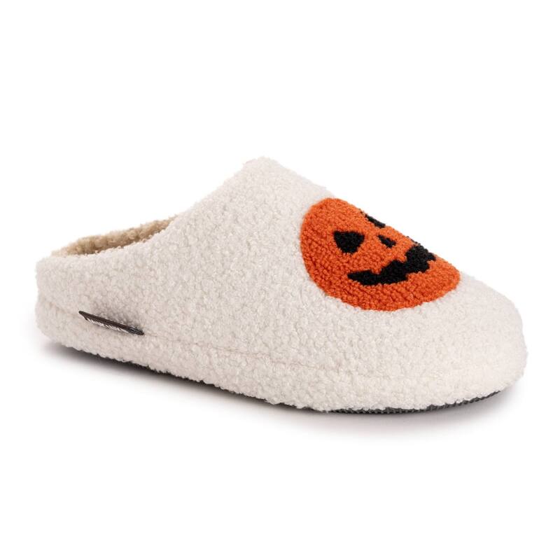 ムクルクス レディース シューズ サンダル MUK LUKS Women's Halloween Punch Needle Slip-On Slippers Ivory Jack O Lantern アイボリー