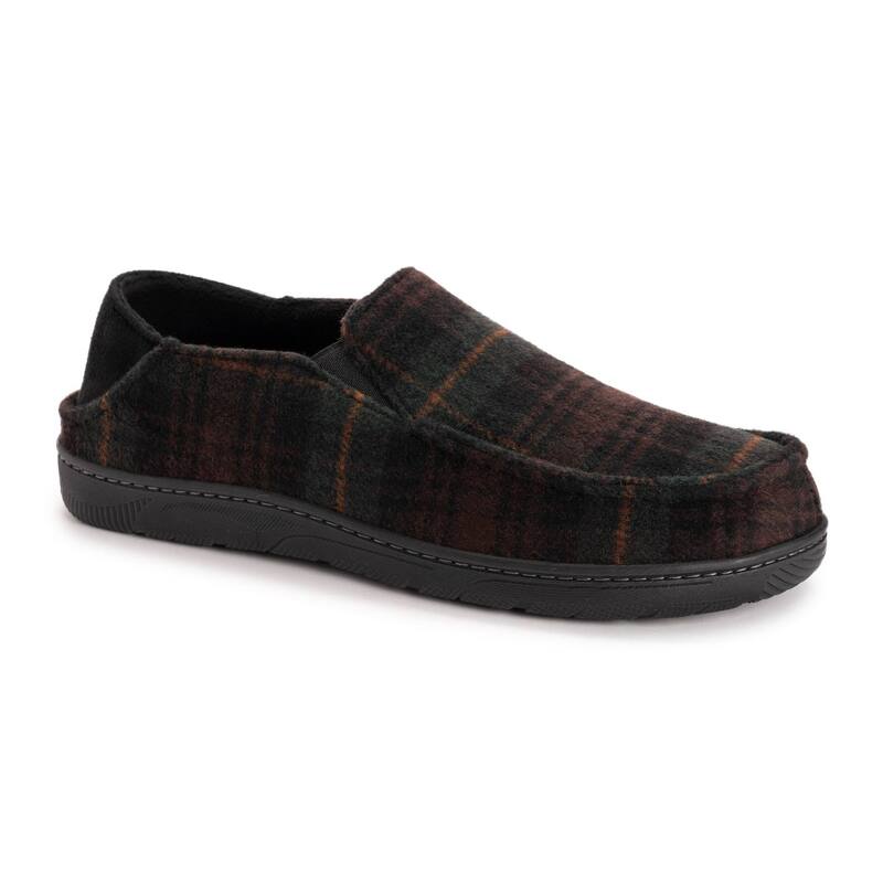 ムクルクス メンズ シューズ サンダル MUK LUKS Owen Men'slip-On Slippers Brown Plaid ブラウン|ReVida 店