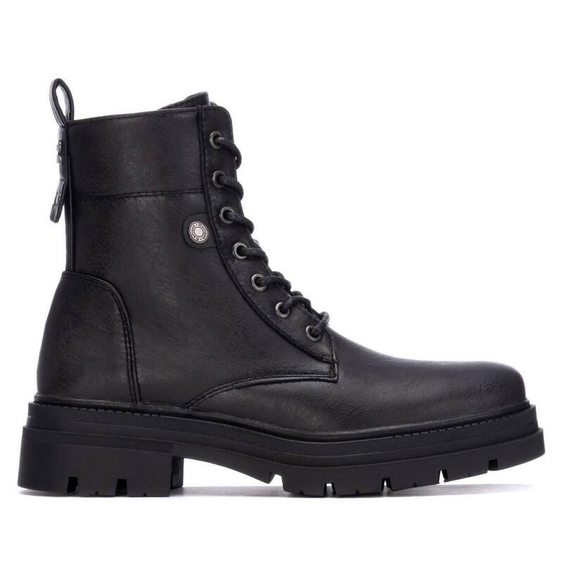 リフレッシュ レディース シューズ ブーツ・レインブーツ Refresh Women\u0027s Combat Booties 173017 Black 黒いこと ブーツ-靴-レディース靴