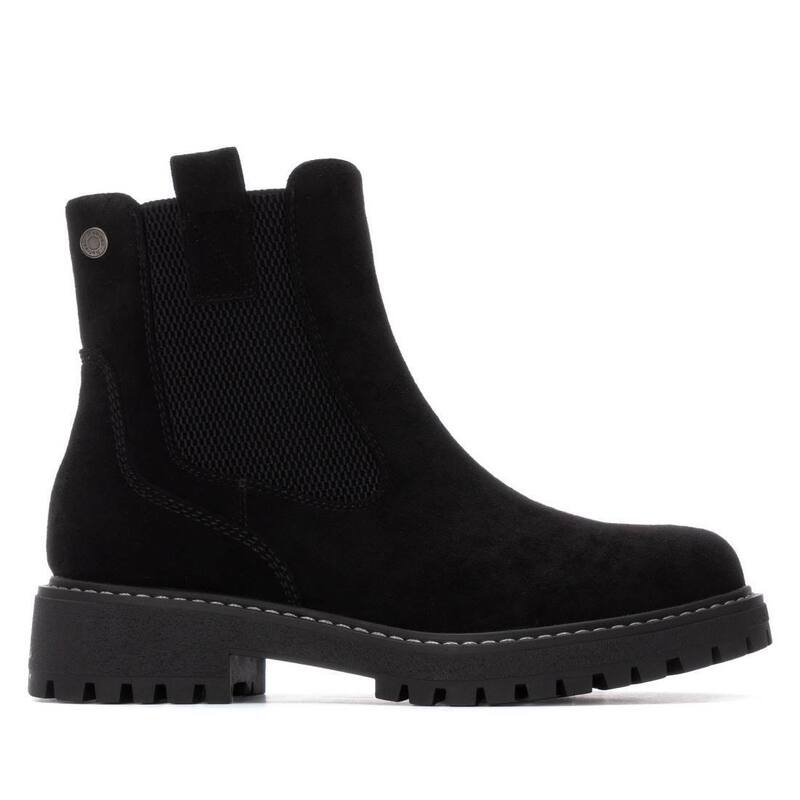 リフレッシュ レディース シューズ ブーツ・レインブーツ スエード チェルシー Refresh Women'suede Chelsea Booties 173027 Black ブラック