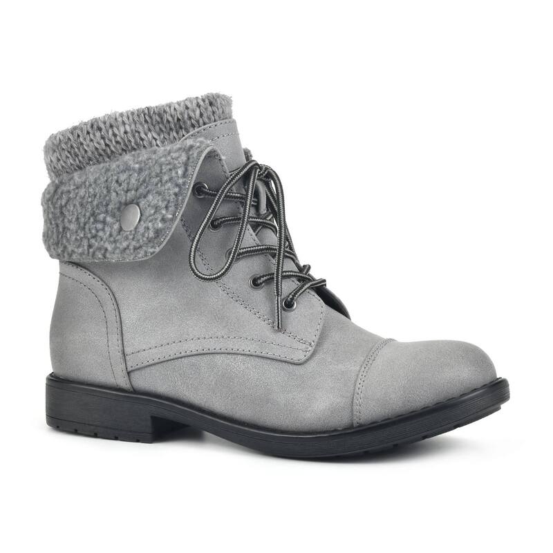 クリフバイホワイトマウンテン レディース シューズ ブーツ・レインブーツ Cliffs by White Mountain Duena Women's Combat Boots Light Gray グレー