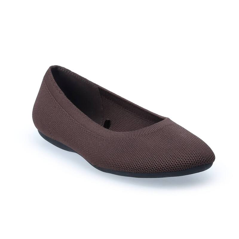 クロフト&バロー レディース シューズ サンダル Croft & Barrow Sonya Women's Ballet Flats Chocolate チョコレート|ReVida 店