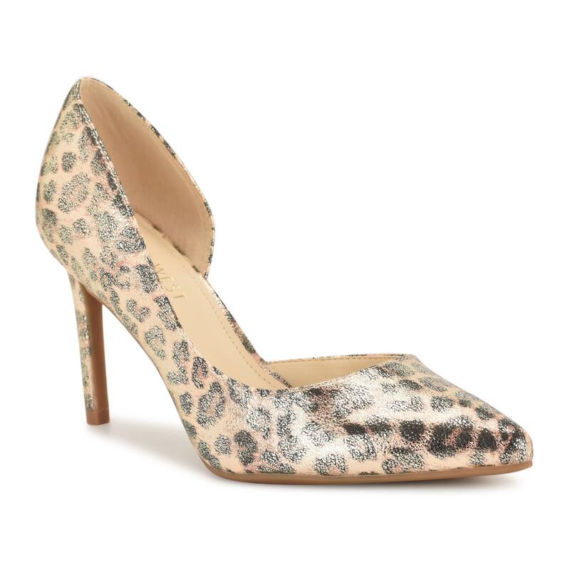 ナインウェスト レディース シューズ パンプス Nine West Evrytim Women's Dress Pumps Gold Shimmer Leopard ゴールド