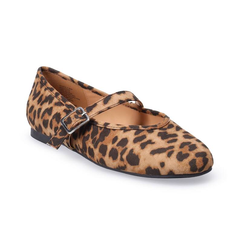 ソノマ レディース シューズ サンダル Sonoma Goods For Life Wandis Chocked Up Women's Mary Jane Flats Leopard アニマル