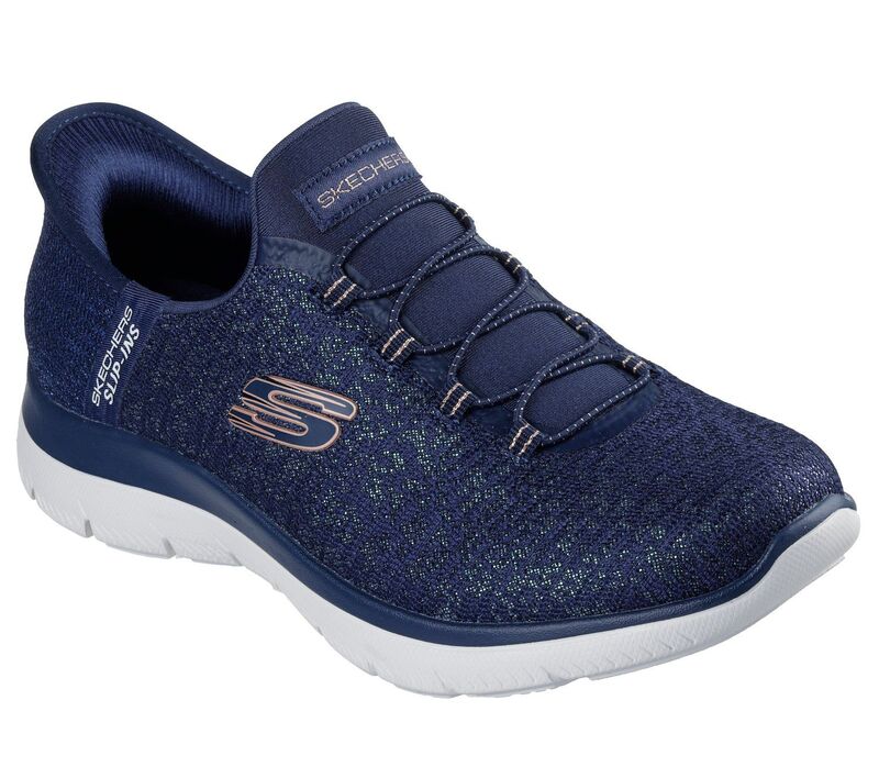 スケッチャーズ レディース シューズ スニーカー Skechers Hands Free Slip-insummits Lunar Glowomen'sneakers Navy ネイビー