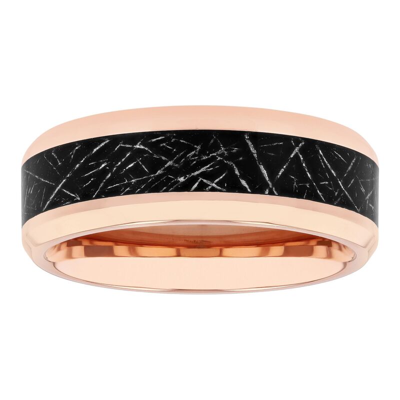 アンブランデッド メンズ アクセサリー リング Tシャツ Unbranded Men's Rose Gold Tone Stainlessteel & Carbon Fiber Wedding Band Rose Tone ゴールド 45,370円