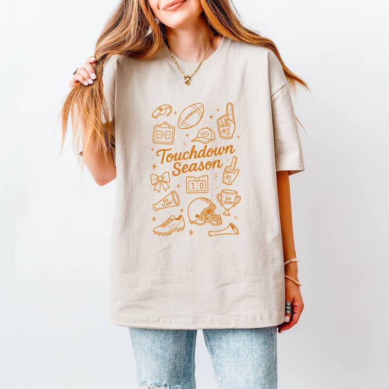 Simply Sage Market レディース トップス Tシャツ ダウン Simply Sage Marketouchdown Season Go Team - Heavyweightee Dust