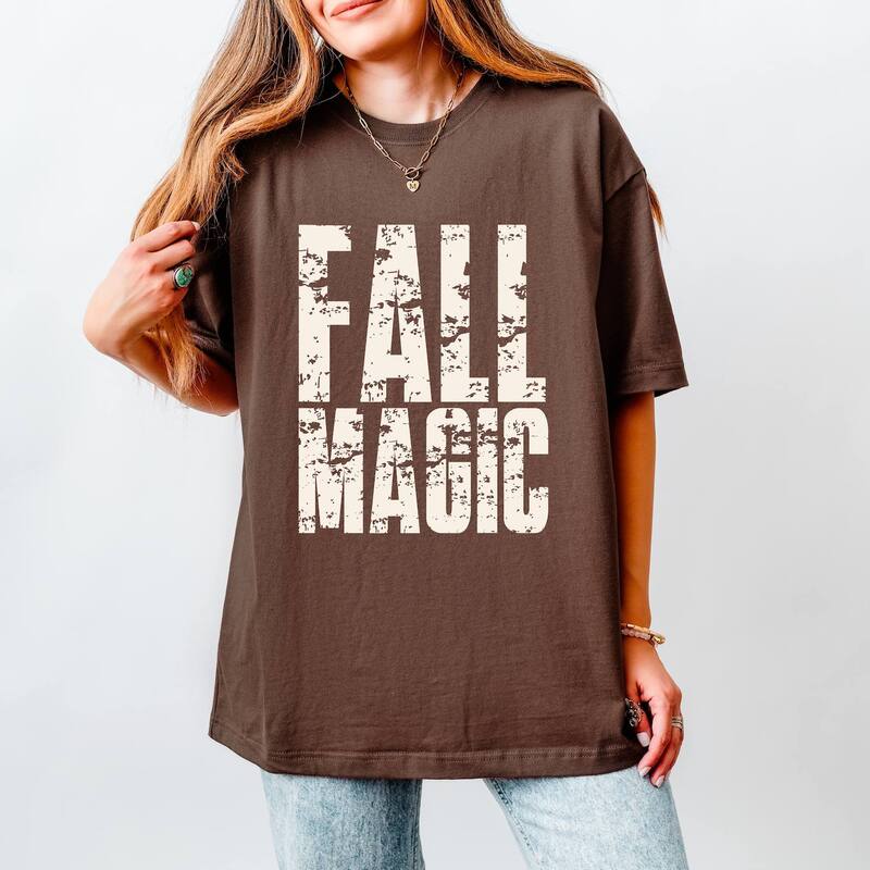 Simply Sage Market レディース トップス Tシャツ グラフィック Simply Sage Market Fall Magic Block Distressed - Women's Heavyweight Graphic T-Shirt Cocoa ココア