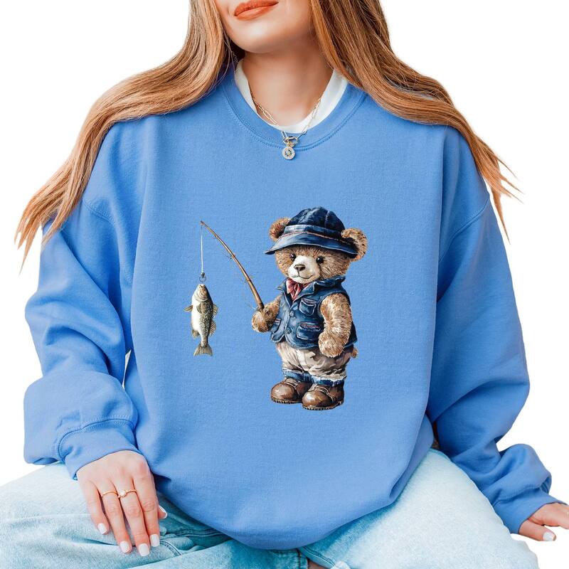 Simply Sage Market レディース トップス Tシャツ スウェット Simply Sage Marketeddy Bear Fisherman - Womensweatshirt Carolina