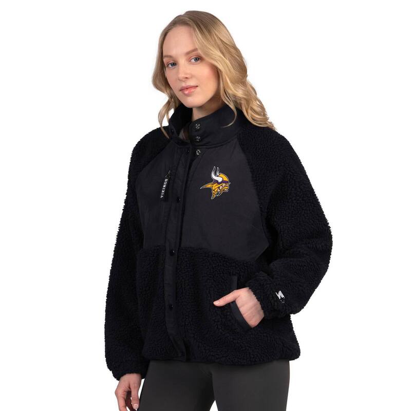 スターター レディース アウター ジャケット・ブルゾン Women'starter Black Minnesota Vikings On the Ball Sherpa Jacket Mvk Black ブラック