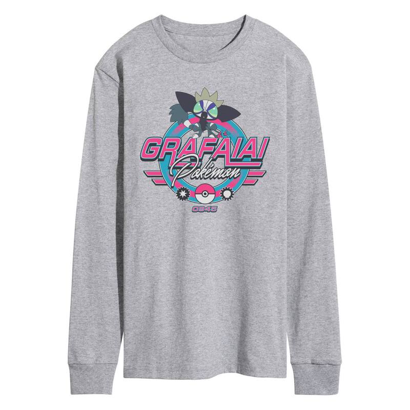 アニメキャラクター メンズ トップス Tシャツ グラフィック Licensed Character Men's Pokmon Grafaiai Racing Long Sleeve Graphic Tee Athletic Heather ヘザー｜ReVida 店