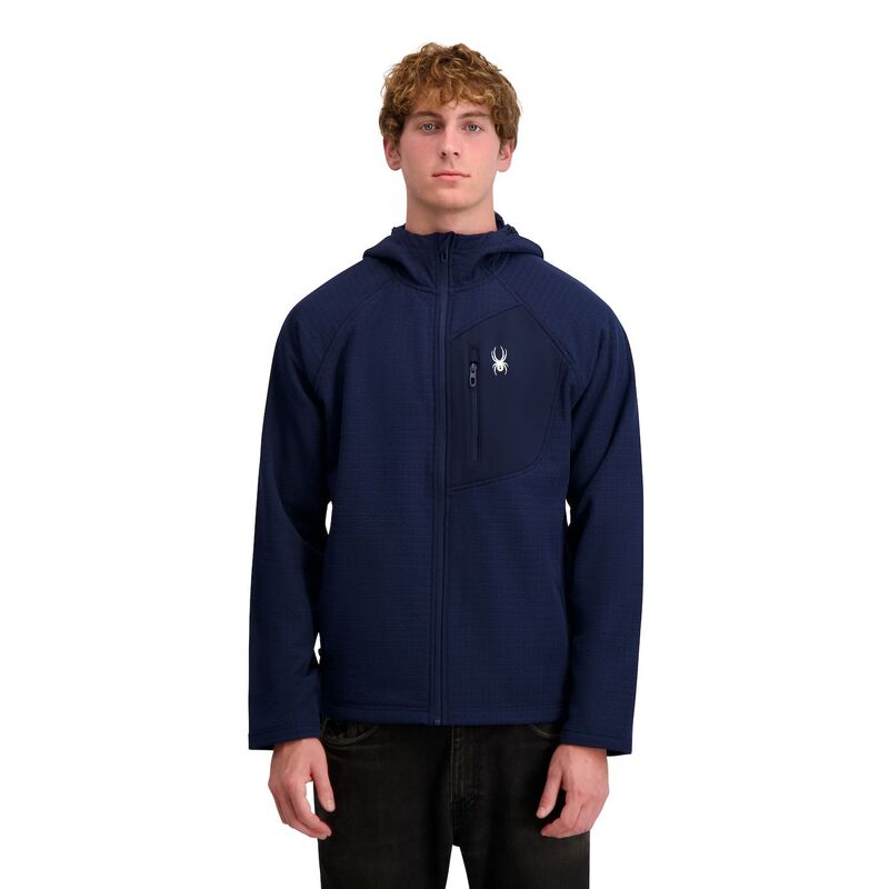 スパイダー メンズ アウター ジャケット・ブルゾン Men'spyder Textured Softshell Jacket Navy ネイビー