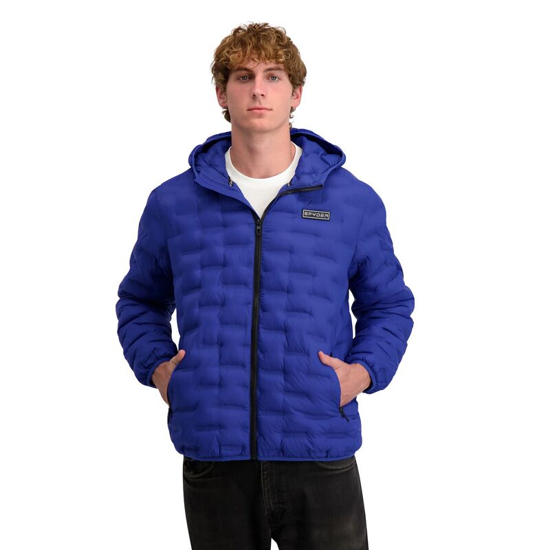 スパイダー メンズ アウター ジャケット・ブルゾン Men'spyder Hooded Lightweight Packable Jacket Electric Blue ブルー
