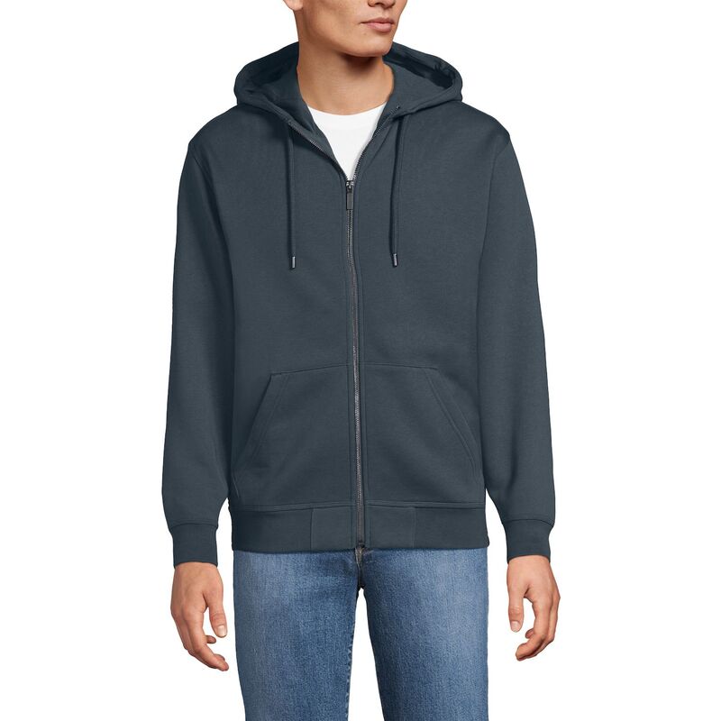 ランズエンド メンズ トップス Tシャツ パーカー Men's Lands' End Anyweather Seriousweats Full Zip Hoodie Steel Gray グレー