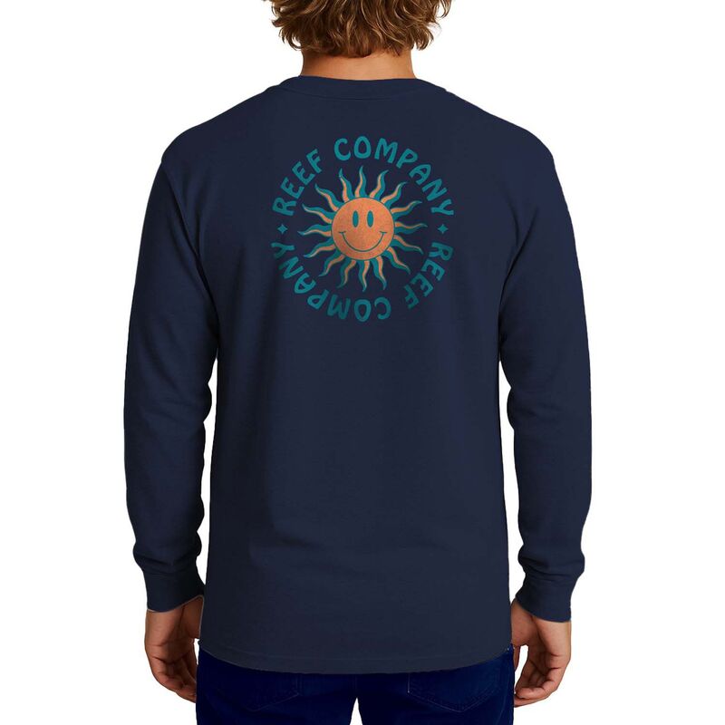 リーフ メンズ トップス Tシャツ グラフィック Men's REEF Vibes Long Sleeve Graphic Tee Navy ネイビー｜ReVida 店